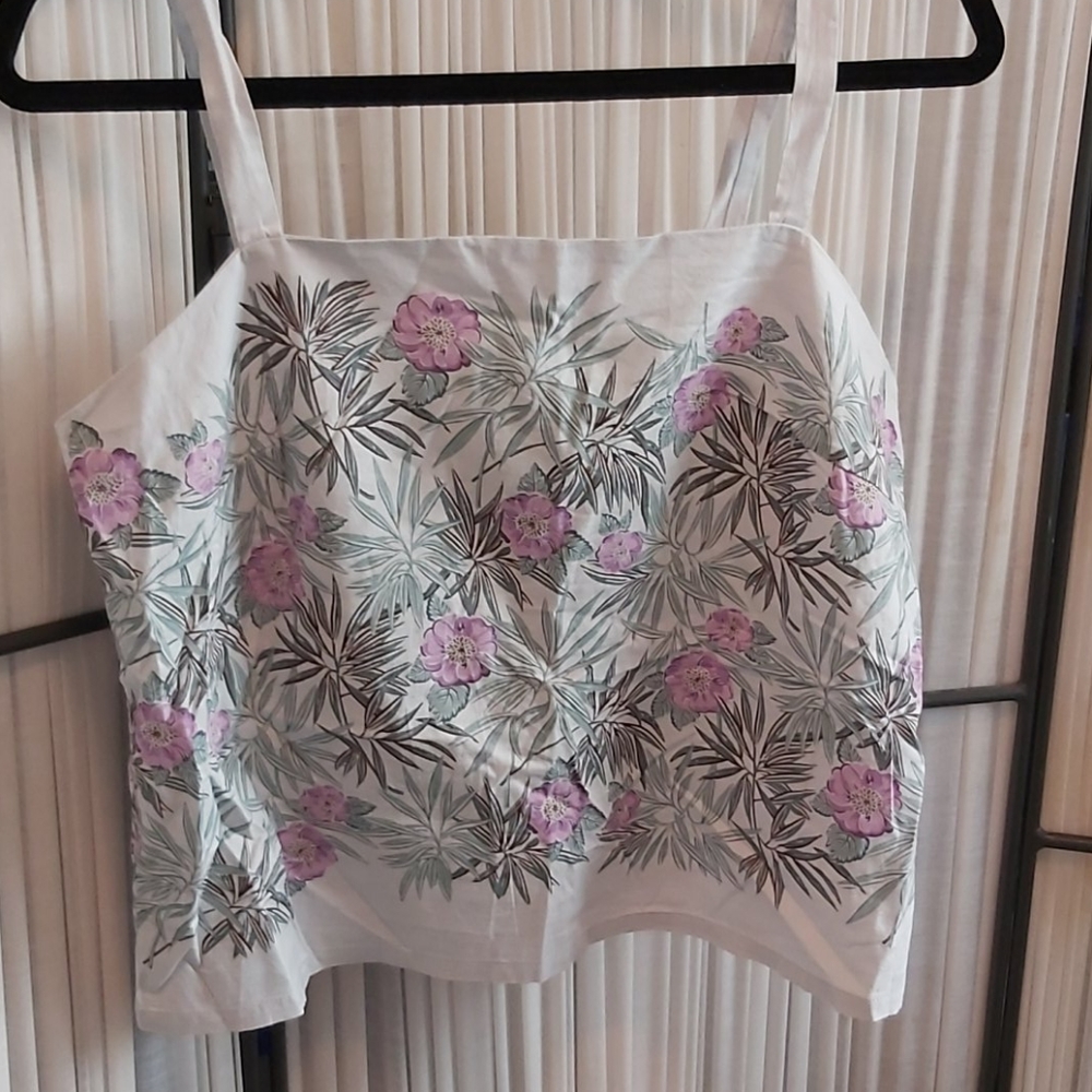 Gap tropical print crop top